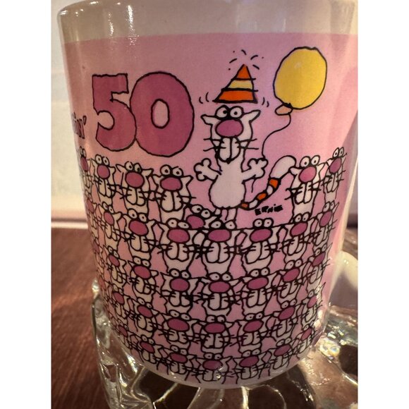 Vintage 1988 Enesco “Pussin’ 50” Cat Mug – Ernie Thomsen Design - Picture 6 of 7